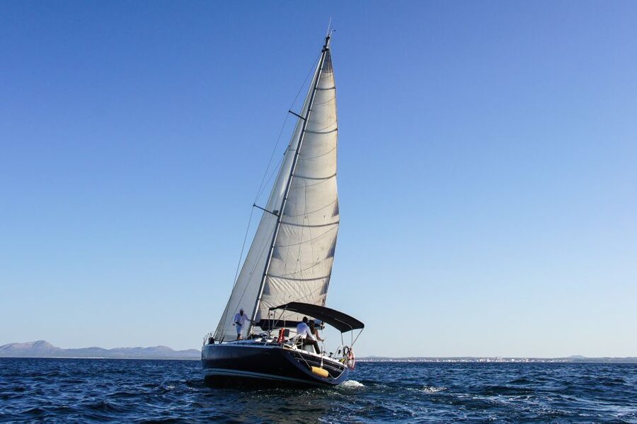 Alcudia: Sailing Yacht Excursion with Wine & Tapas - Leaving Alcudia and crossing Badia de Pollença