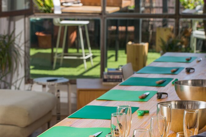 Authentic spanish tapas cooking class in barcelona - Eating on the secret garden terrace