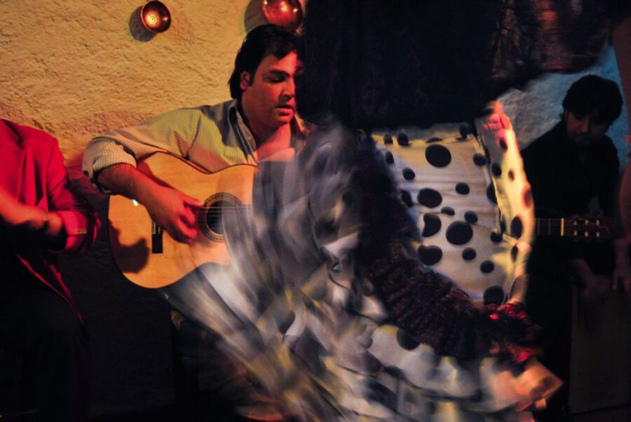 Barcelona: City Tour & Flamenco Show with Wine & Tapas - Palau Dalmases and the flamenco show