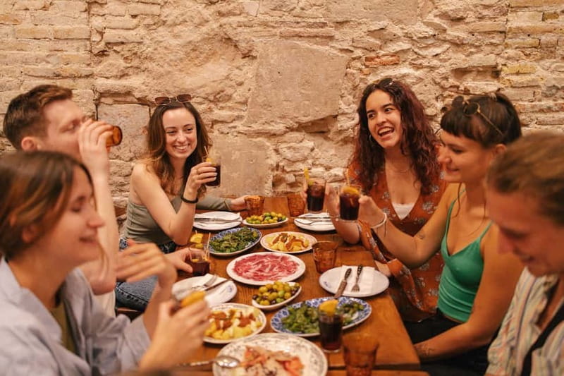 Barcelona: Food Walking Tour with Tapas and Wine - El Born: food with medieval streets and church towers