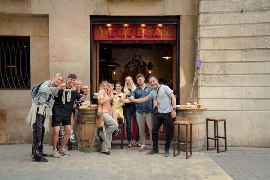 Barcelona: Old City Hidden Gems, Tapas, & Drinks Guided Tour - The second bar and Barcelona’s drink culture
