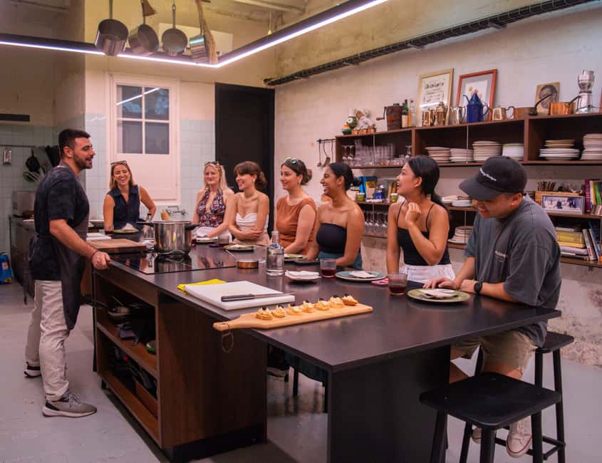 Barcelona: Paella & Tapas Cooking Class with Sangria - Key points at a glance