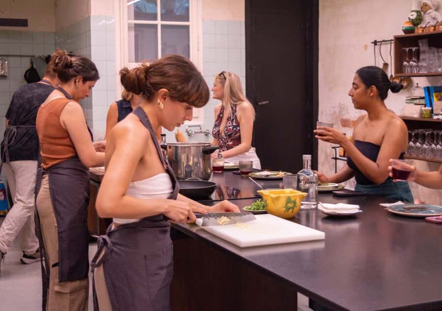 Barcelona: Paella & Tapas Cooking Class with Sangria - Preparing Catalan tapas before the paella