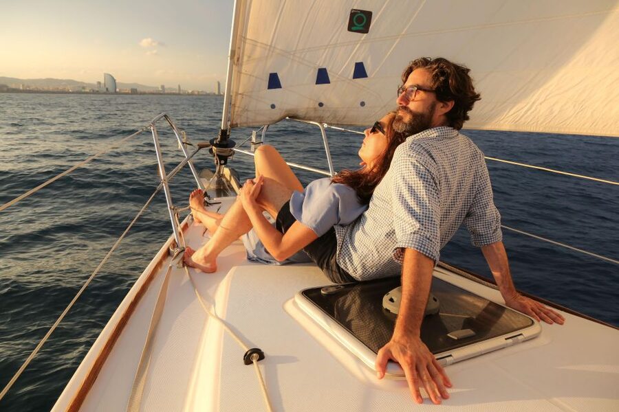 Barcelona: Sunset Live Sax and Sailing Experience with Tapas - Leaving Barcelona Behind as the Light Softens