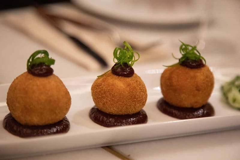 Barcelona Tapas Crawl food & drinks all included - Modern Barcelona and the famous duck croquettes