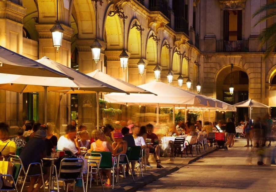 Barcelona: Tapas Walking Tour & Flamenco Show - Walking toward Born and Barcelona Cathedral