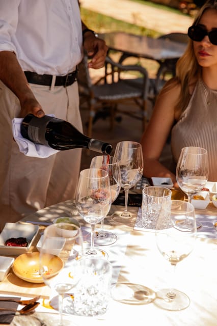 Barcelona: Vineyard Horseback Riding & Wine Tasting + Tapas - Wine tasting with pica pica tapas