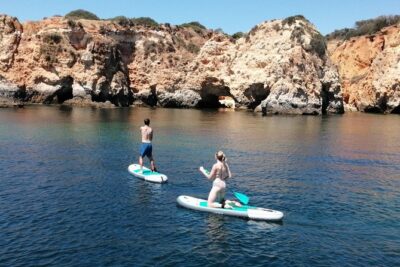 Benagil private yacht from lagos with drinks, tapas, paddle boards and kayak