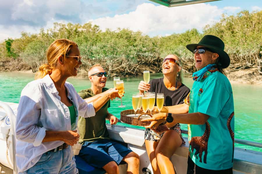 BROOME: DINOSAUR ADVENTURE CRUISE - With Tapas and Cocktail - Roebuck Bay begins with a drink and a briefing