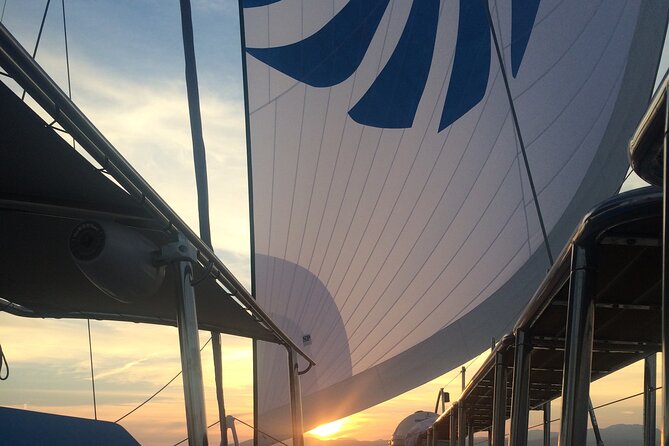 Catamaran sailing at sunset with tapas Palma de Mallorca - The route to Cala Vella and its clear water