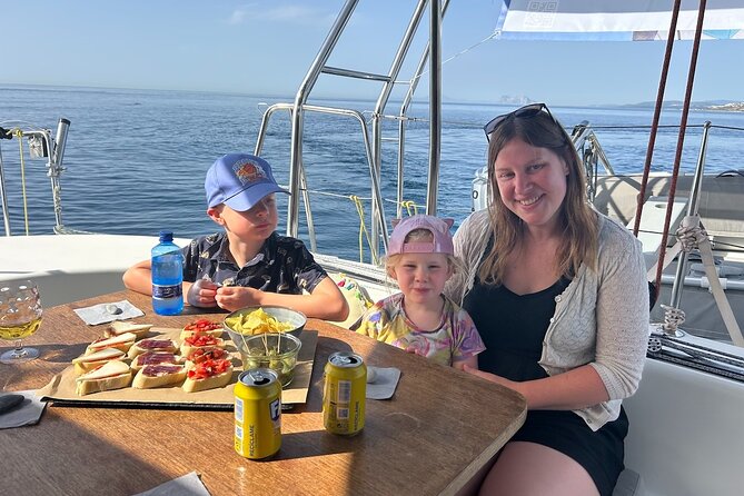 Catamaran Sailing Experience Manilva Tapas Drink Dolphins Swim Stop - Homemade tapas by Anja