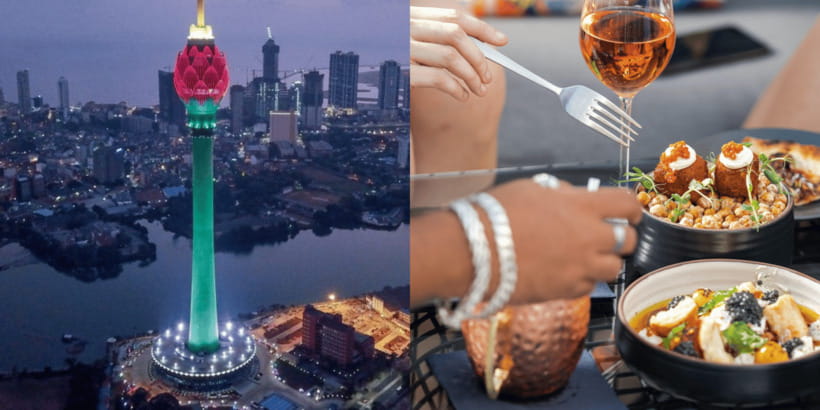 Entry to Colombo Lotus Tower with Free Cocktail and Tapas - Arriving at the entrance and using fast-track entry