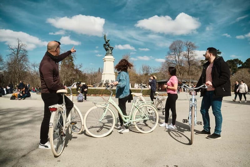 Madrid: Highlights Guided Vintage Bike Tour and Tapas Option - Cervantes and the Literary Quarter