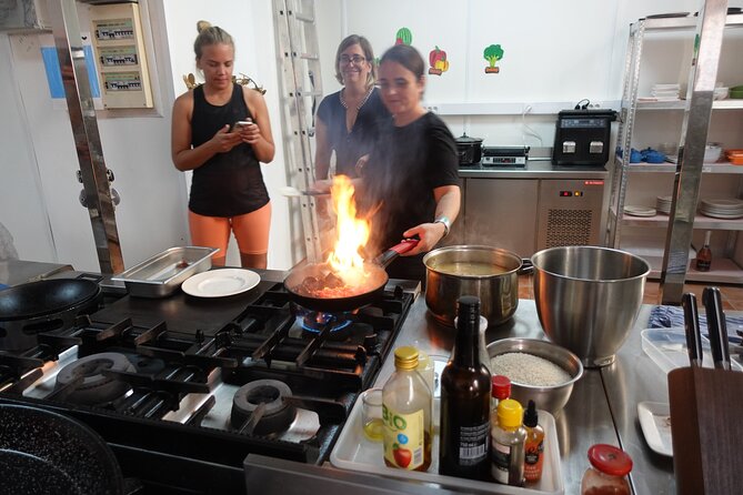 Paella & Sangria Class with Tapas and Market Visit - Hands-on cooking in a working kitchen