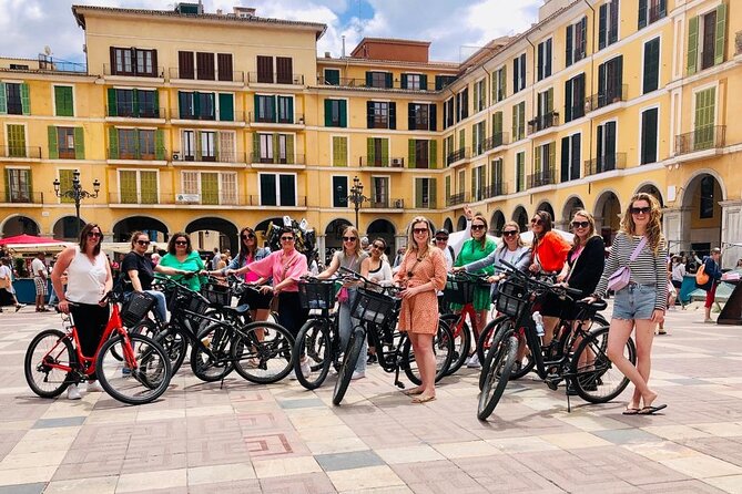 Palma de Mallorca Bike Tour with tapas - Palma City Hall, the old olive tree, and Passeig des Born