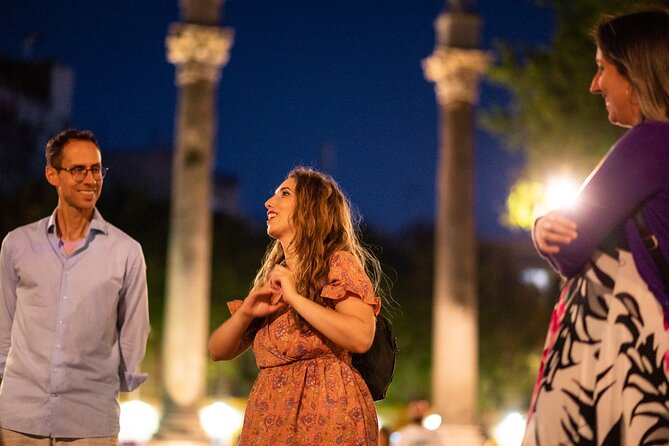 Plant-based Tapas and Wine Night Tour in Seville Spain - Alameda de Hércules after dark
