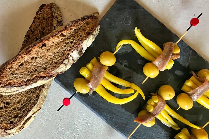 Private Pintxos and Wine Tour in San Sebastián - Five pintxos paired with five Spanish wines