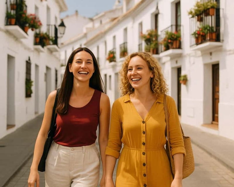 Self-Guided Wine & Tapas Walking Tour - Starting in Mijas Pueblo with a phone instead of a guide