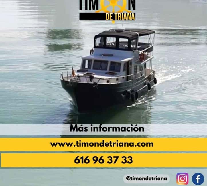 Seville: Flamenco life music Yacht Cruise, Tapas & Drinks - Boarding at Muelle New York