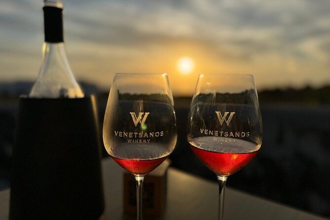 Sunset Santorini Wine Best views 2 Wineries and Tapas - What this Santorini wine tour really offers