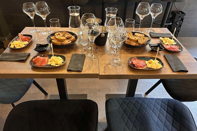 Wine and Tapas Boutique Bulgarian Wine Tasting - Bulgarian meat, cheese, bread, and olive oil