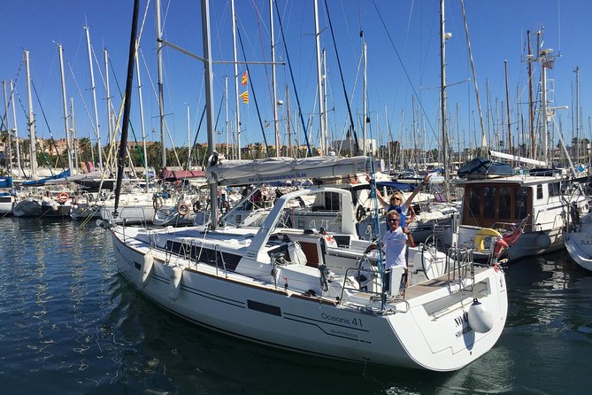 Wonderful 2 Hour Sailing trip including open bar and Pinchos - Clear views back toward Barcelona from the sea